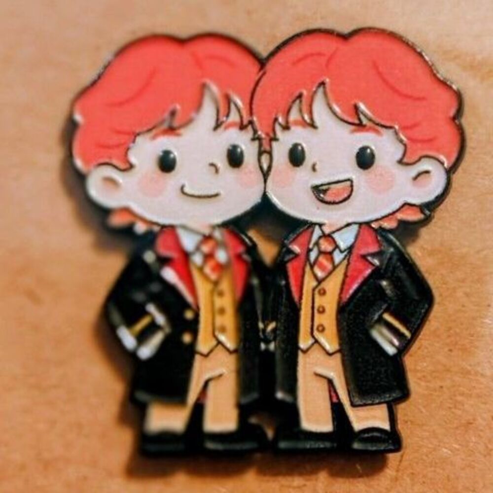 Fred and George Weasley Twins Enamel Pin Set - Wizarding World Collectible